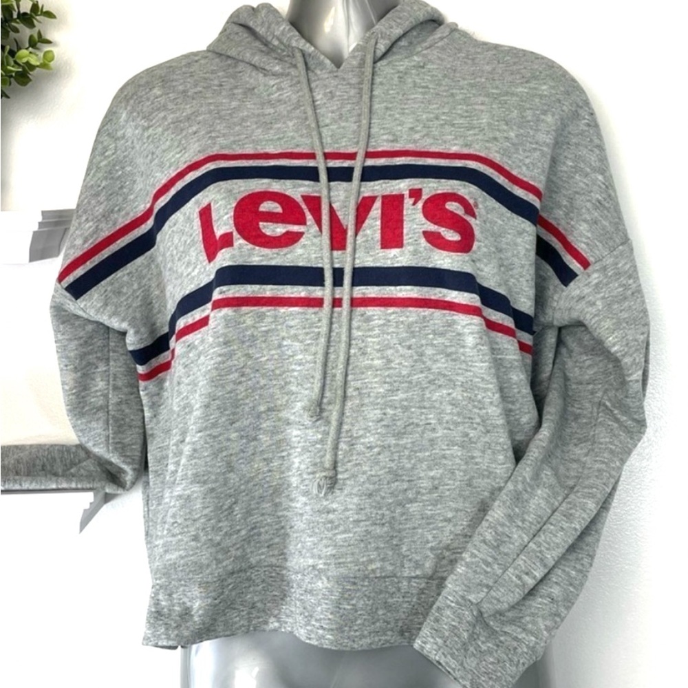 Levi’s Crop Top Hoodie Spell-out Size Small